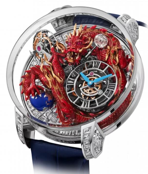 Jacob & Co ASTRONOMIA ART RED DRAGON BAGUETTE AT812.30.DR.AB.ABALA Replica watch